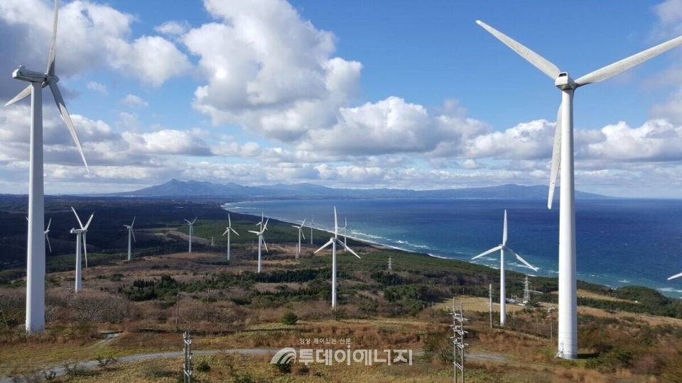 일본 에코파워사가 아오모리현에 조성한 풍력발전단지(사진출처: 에코파워재팬).
