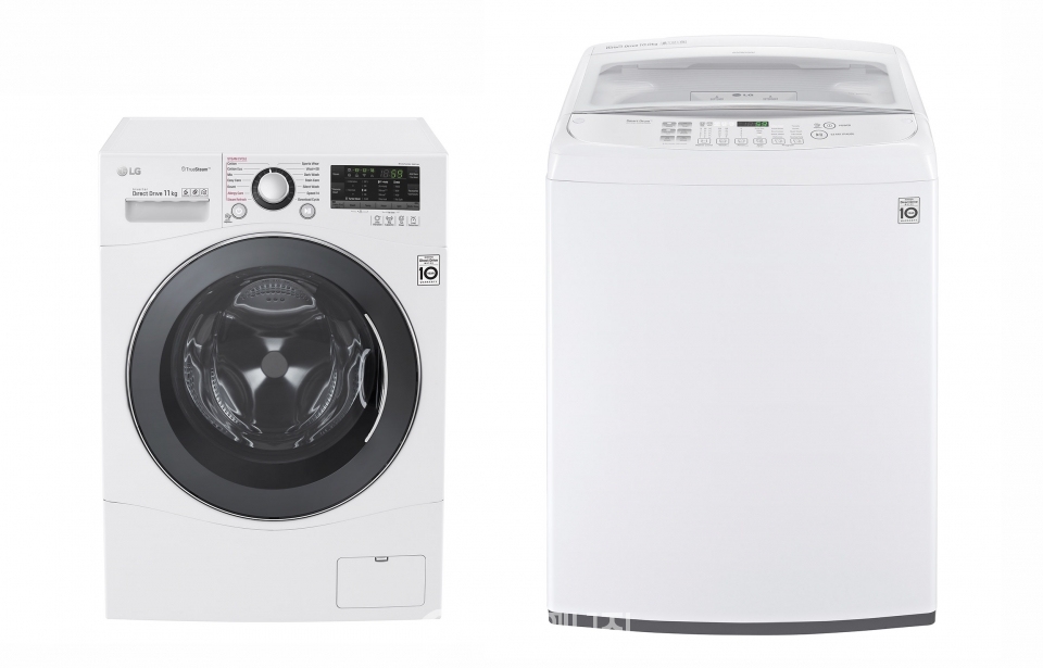호주 소비자평가에서 최고점을 받은 LG전자 드럼세탁기와 통돌이세탁기.