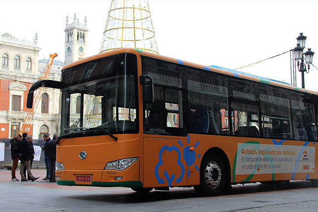 스페인 북부 바야돌리드주와  최대 에너지 기업 렙솔이 시범 운행에 나선 LPG버스.