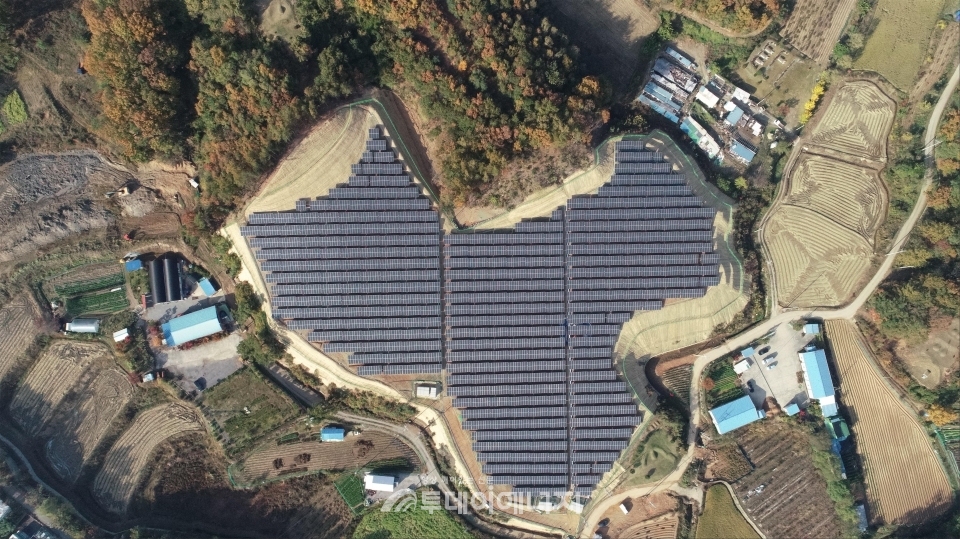 메가솔라(주)가 준공한 천안A구역 태양광발전소.