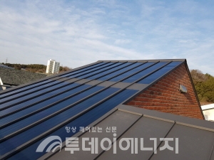 세종인터내셔널이 시공한 건물일체형태양광 발전시스템 모습.