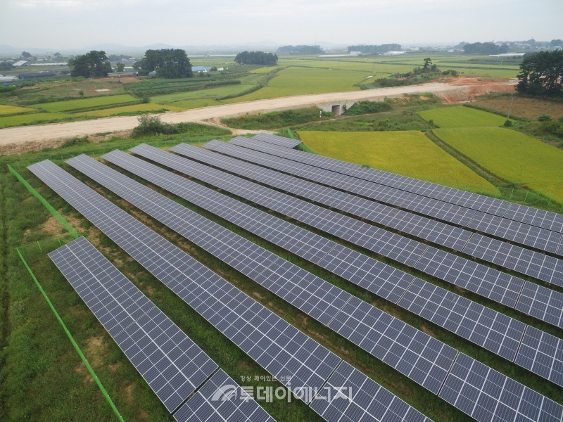 전북 부안 499.32kW 태양광발전소 매도 물량 전경.