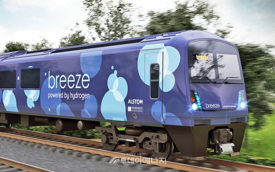 영국에서 2022년부터 운행될 예정인 알스톰사의 수소전기열차 Breeze.