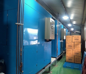 수산가공분야 에너지절감시설 보급사업으로 설치한 히트펌프식 김 건조기 모습.