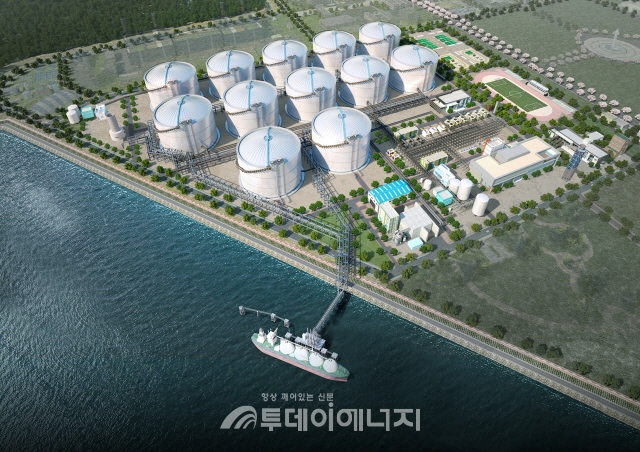 한양의 동북아 LNG Hub 터미널 조감도.