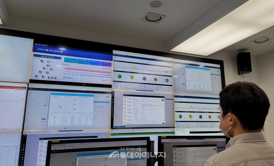 한국남부발전이 사이버 안전센터를 통해 24시간 개인정보 보호 관제를 하고 있다.
