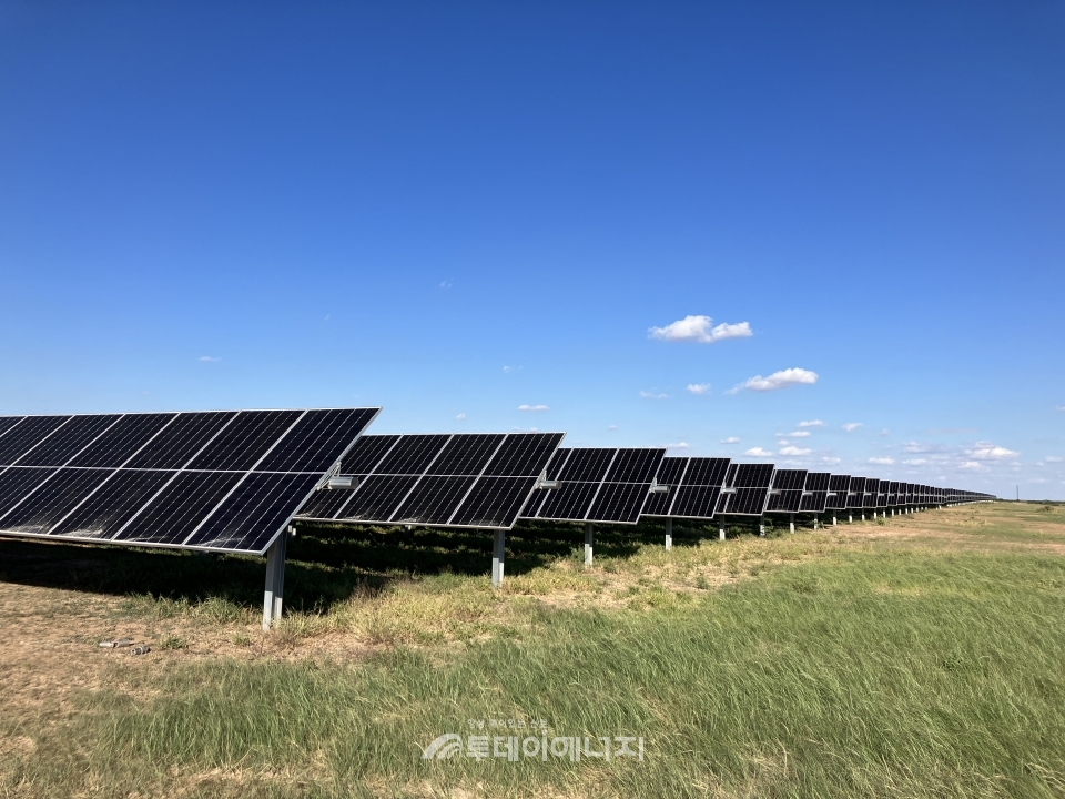 텍사스 콘초밸리 태양광 사업부지 전경.