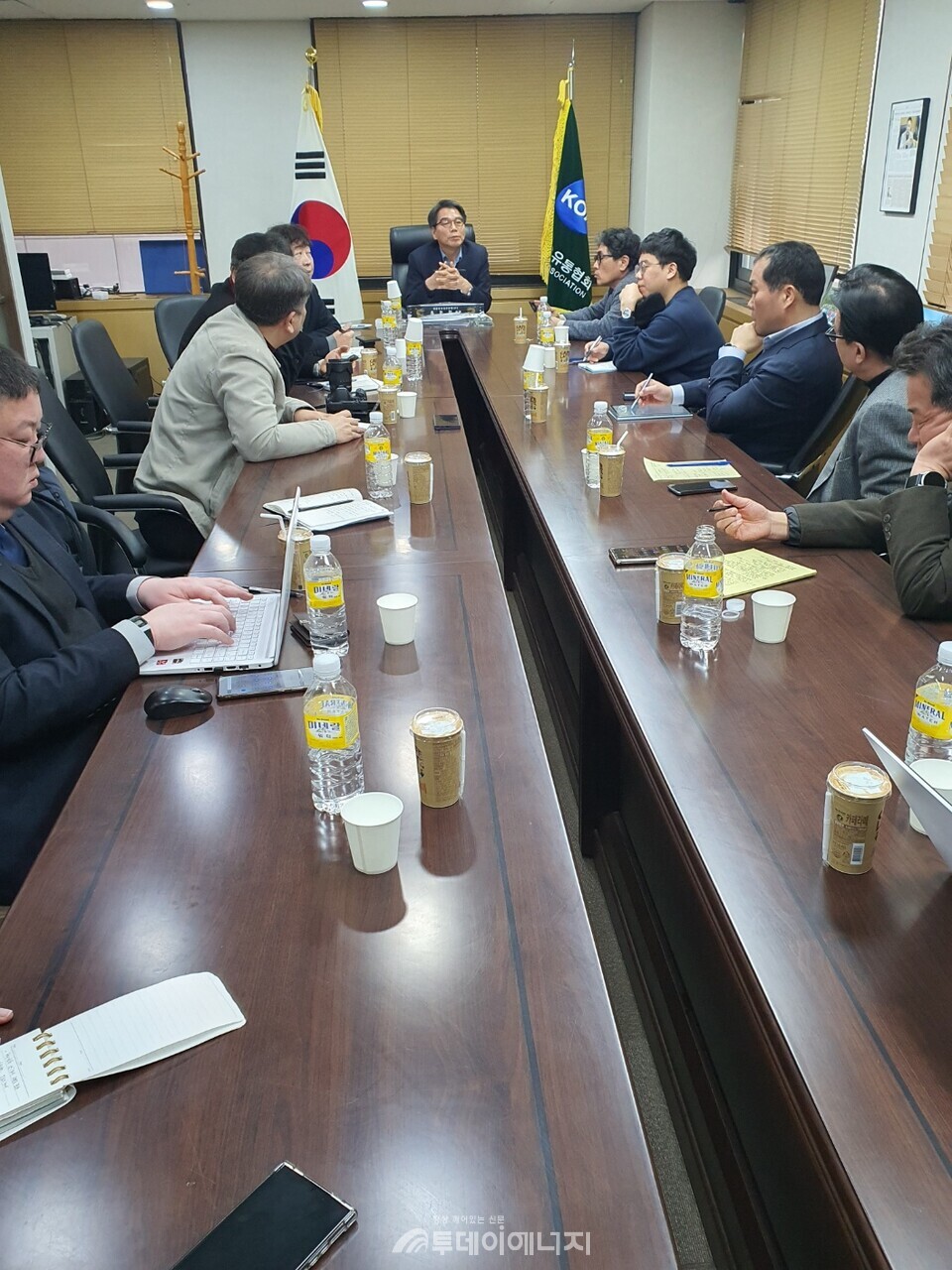 한국석유유통협회 회의실에서 개최된 기자 간담회 모습/투데이에너지
