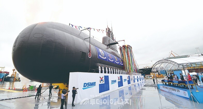 2018년 9월 도산 안창호함 진수식에 공개한 3000t급 잠수함./범한퓨얼셀 제공