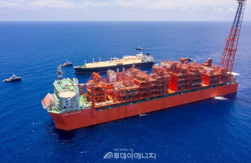 모잠비크 Coral FLNG 사업 플랜트 전경./한국가스공사 제공