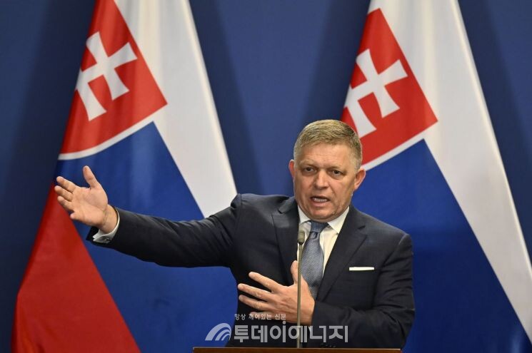 지난해 9월 방한 당시 슬로바키아 로베르트 피초 총리./대통령실 제공