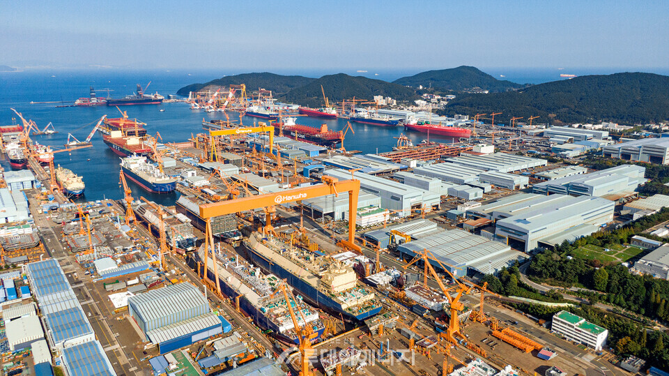 한화오션 거제사업장 전경./한화오션 제공