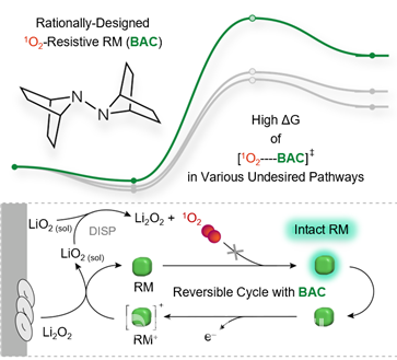 [연구그림] 개발된 산화환원 매개체의 활성산소 과다 환경에서의 안정성. /UNIST 제공