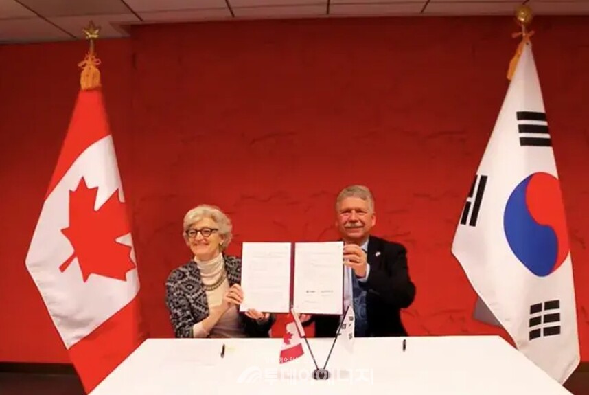 캐나다의 트리곤 패시픽 터미널과 울산자유경제구역청이 수소-암모니아 수출 개발 협력을 확대하기 위한 양해각서(MOU)를 체결했다./트리곤 제공