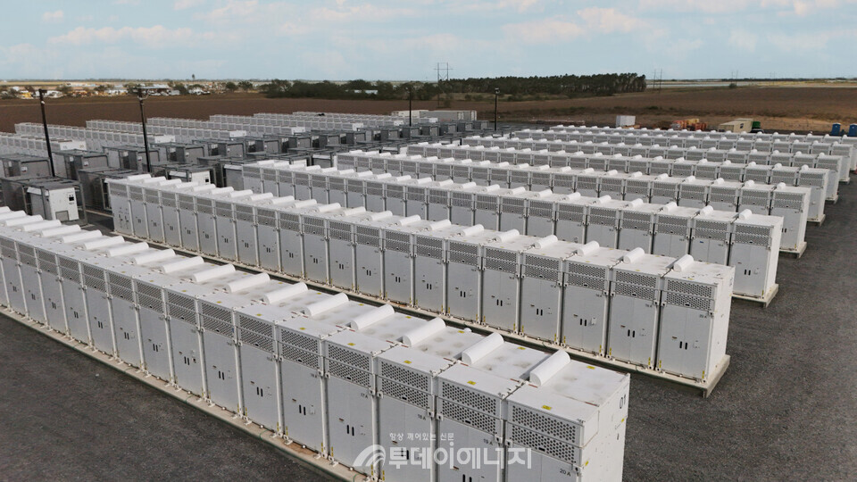 SK가스가 미국 텍사스 남부에 구축한 100MW 규모의 첫 번째 프로젝트 ESS 설비/SK가스 제공