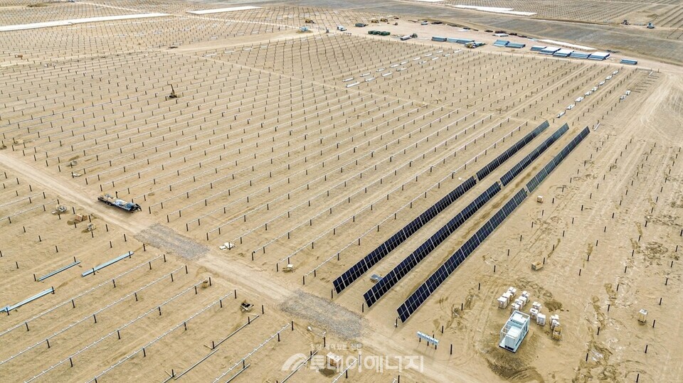 미국 콜로라도 주에 건설 중인 태양광 발전사업 전경/한화큐셀 제공