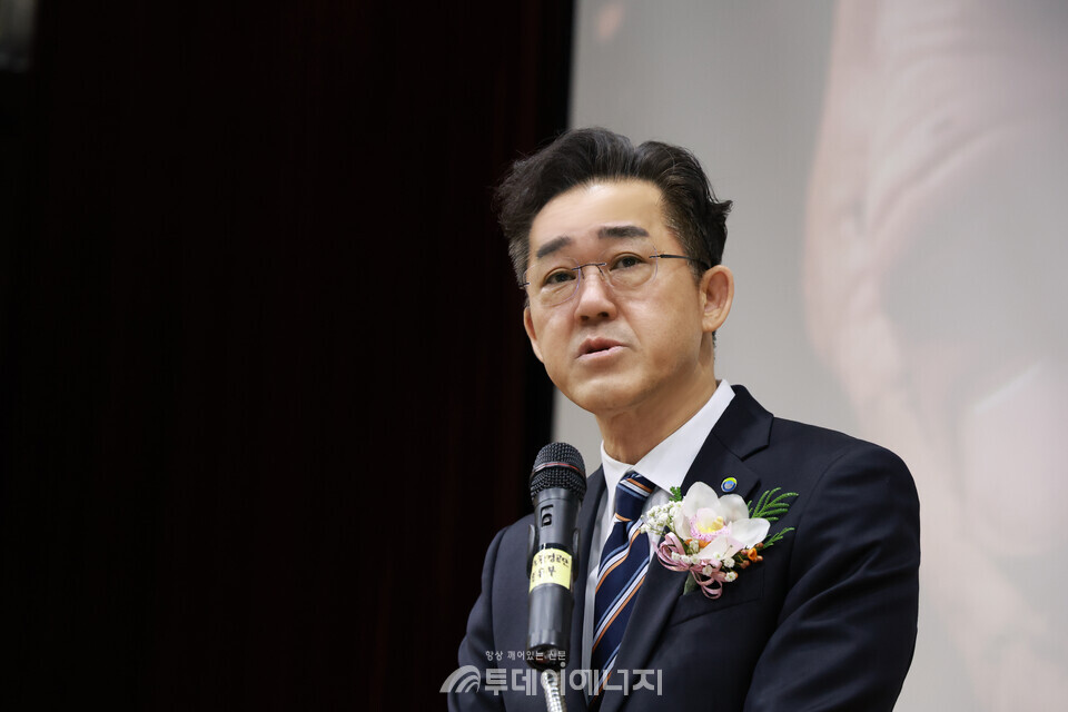 임상준 한국환경공단 이사장은 28일 미래경영‧소통경영‧안전경영‧혁신경영을 4대 경영방침으로 수립했다. / 한국환경공단 제공