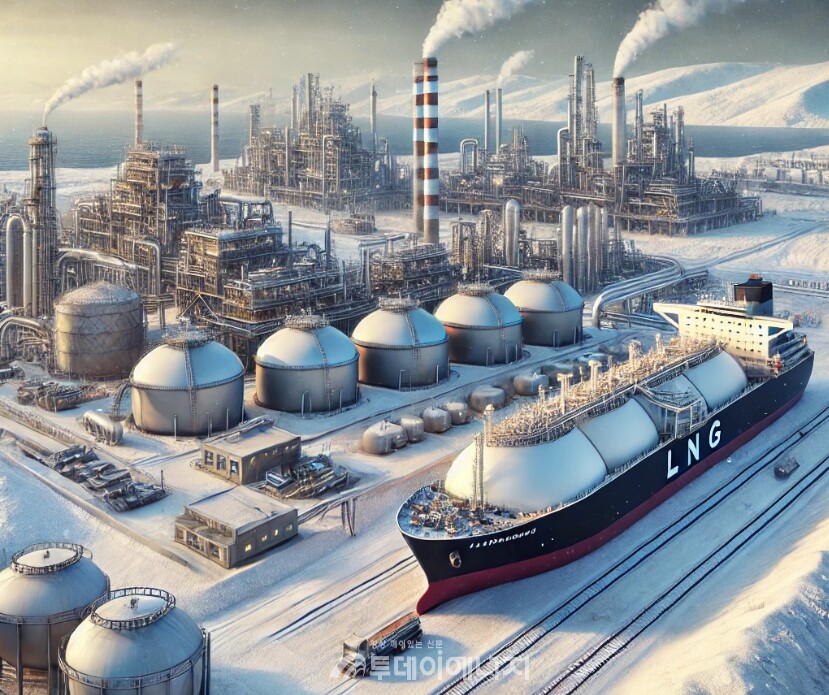 러시아의 LNG 생산 감소는 글로벌 LNG 시장에 새로운 공급망 변화와 가격 변동성을 초래할 가능성이 크다. / 이미지 편집