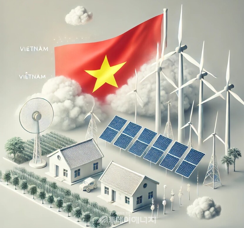 베트남 전력공사(EVN)의 대금 미지급 등으로 베트남 재생에너지 시장에 먹구름이 끼고 있다. /챗GPT 생성