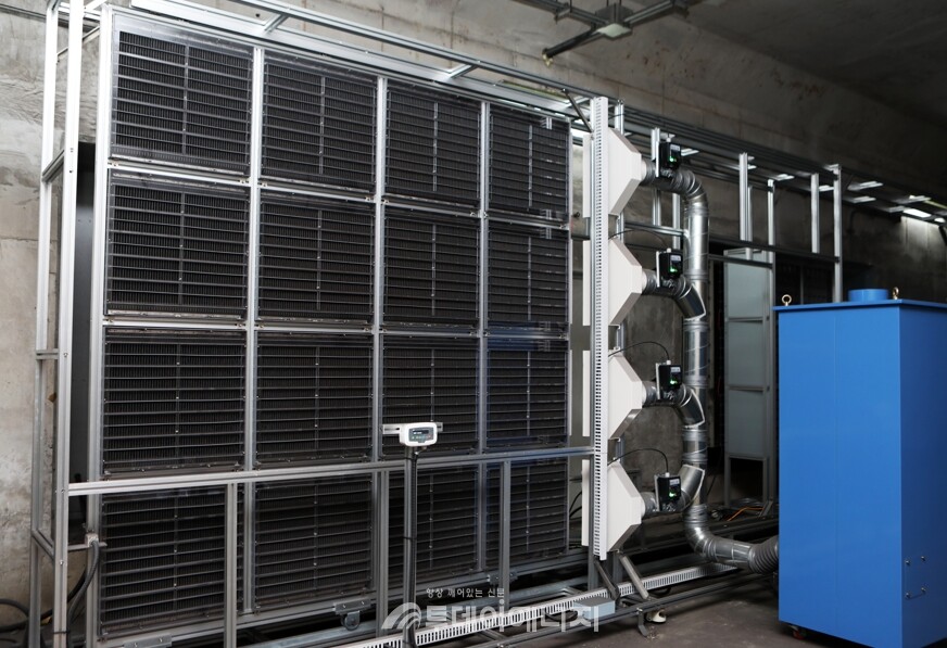 대전 서대전네거리역 공조실에 설치된 기계연 초미세먼지 저감 기술/기계연 제공
