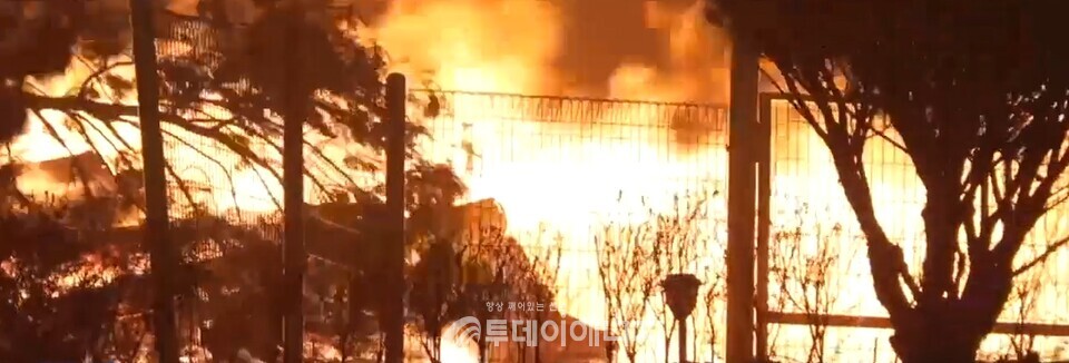 경북 의성 지역에서 산불이 번지고 있다./출처 KTV 국민방송