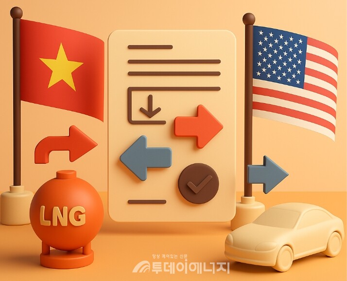 “LNG로 미국과 거리 좁힌다" 베트남式 에너지외교의 다층 전략이 주목받고있다. /이미지 편집 