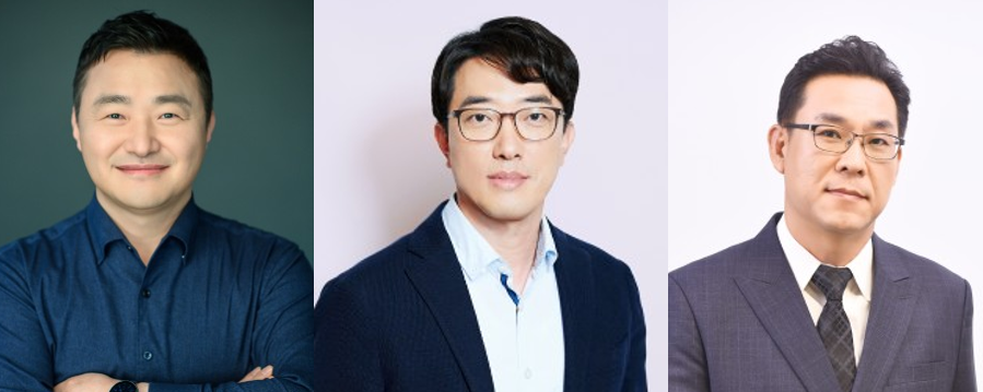 (왼쪽부터) 노태문 사장, 최원준 사장, 김철기 부사장.