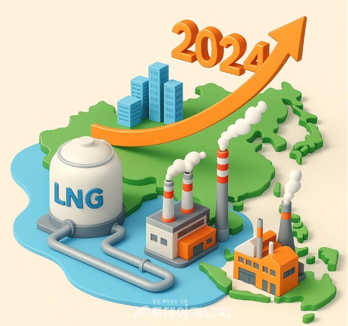 2024년 천연가스 시장은 아시아, 특히 중국과 인도의 수요 폭증에 힘입어 팬데믹 이전을 넘어서는 회복세를 기록했다. /이미지 편집