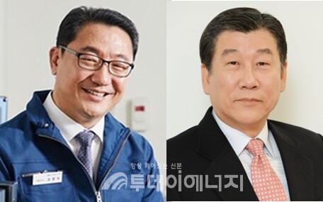 손창식 블루센 대표이사(왼쪽)와 정도현 희성전자 대표이사. / 대구사회복지공동모금회 제공