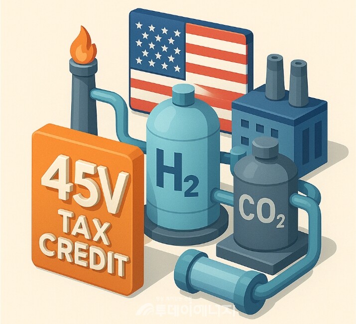 미국은 블루수소와 45V 세제혜택으로 수소시장 패권을 노린다. /이미지 편집