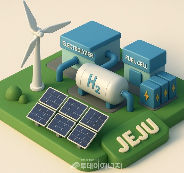 제주는 지금, 대한민국 수소경제의 선도 실험장이 되고 있다. 이제 수소도, 그린도 ‘섬’에서 시작된다. /이미지 편집