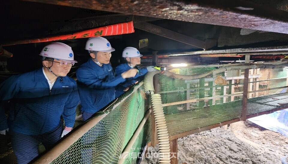 지하철 굴착공사 현장 안전점검  / 가스기술공사 제공