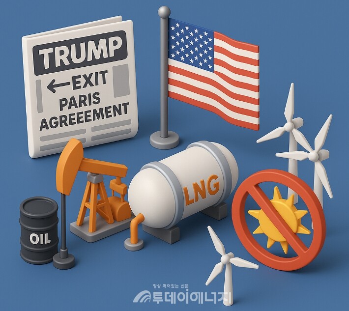 미 환경법안 폐기·연비 규제 철회 가능성 등으로 재생에너지 기업엔 정책 리스크가 커지고 있다. /이미지 편집