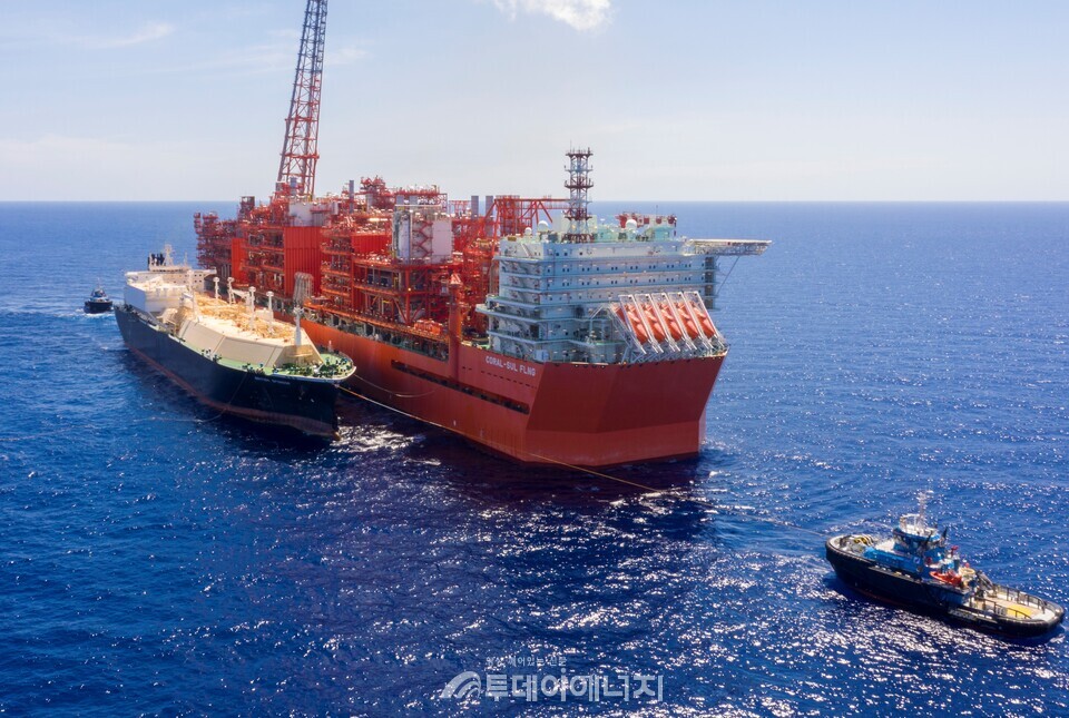 모잠비크 Coral FLNG 사업 플랜트 전경/한국가스공사 제공
