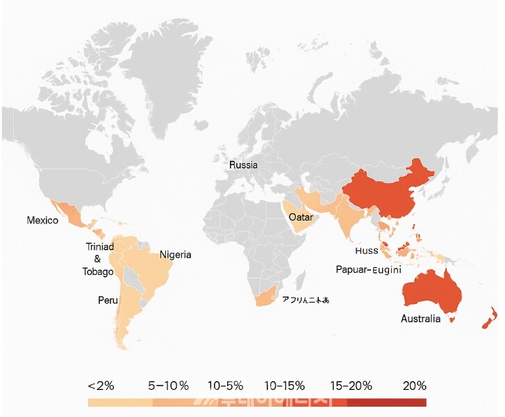 2025년4월 국가별 LNG 수입량