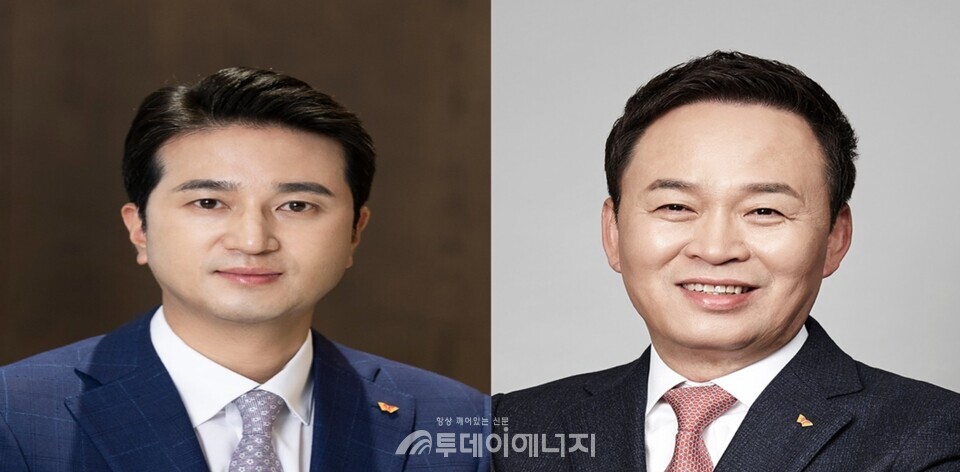 추형욱 SK이노베이션 신임 대표이사(왼쪽)와 장용호 SK이노베이션 신임 총괄사장/SK이노베이션 제공