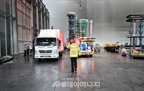 당진 대한전선 하청 노동자 사망사고 / 충남 당진소방서 제공