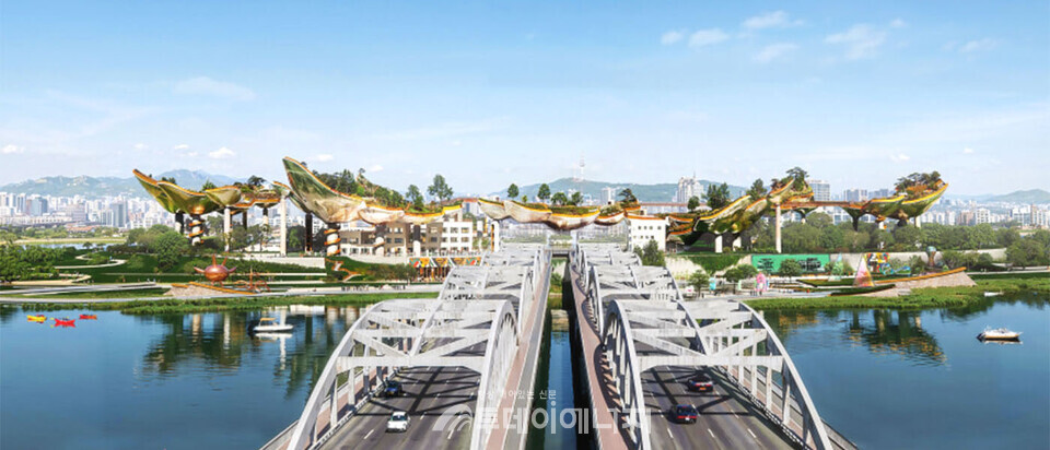 포스코와 서울시가 협력해 추진하는 ‘노들 글로벌 예술섬’ 프로젝트의 조감도. /포스코그룹 제공