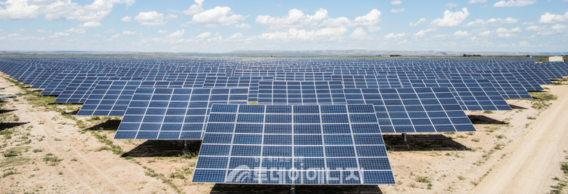 미국 텍사스주에 설치된 태양광발전소