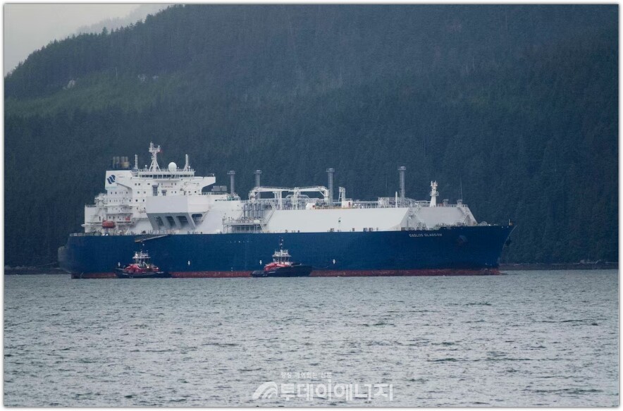 LNG 운반선 가스로그 글래스고(GasLog Glasgow)가 지난 6월28일 브리티시컬럼비아주 키티맷(Kitimat)에 도착했다. 이 선박은 신규 LNG 캐나다 수출 터미널에서 생산된 첫 번째 액화천연가스를 아시아로 운송할 예정이다.