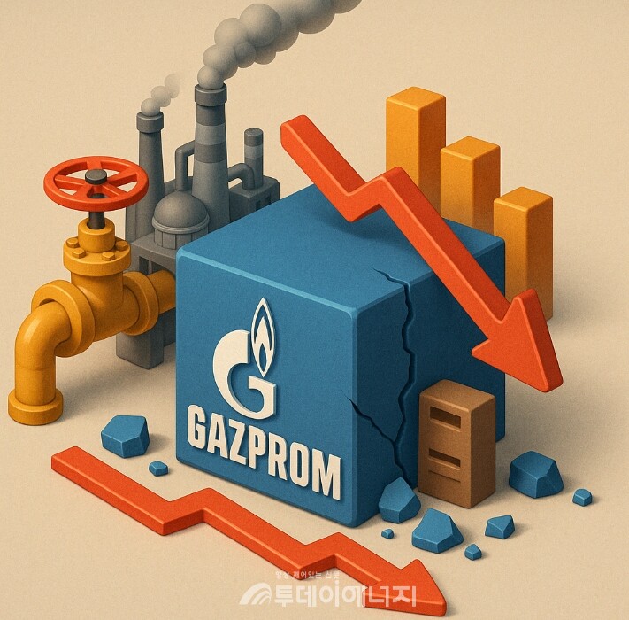 가즈프롬의 위기는 단순한 기업의 경영 실패가 아니라, 러시아 에너지 외교 전략의 구조적 붕괴를 의미한다. /이미지 편집