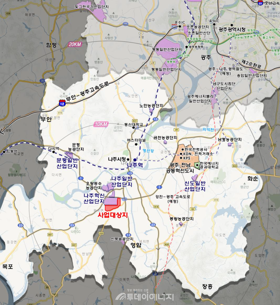 전남 나주 국가산단 위치도 / 국토부 제공