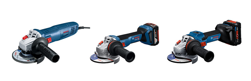 (왼쪽부터) GWS 700, GWS 18V-11 S, GWS 18V-15 S / 보쉬코리아 제공