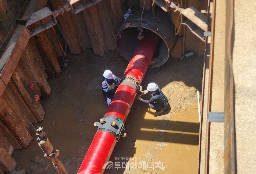 가스공사, 경북권 천연가스 배관 자동용접 시공 현장