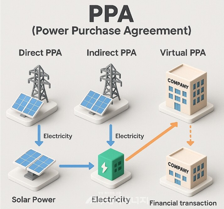 재생에너지를 중심으로 한 PPA는 단순한 수단이 아니라, 에너지 전환과 산업경쟁력 강화를 위한 전략적 선택이 되고 있다. /이미지 편집