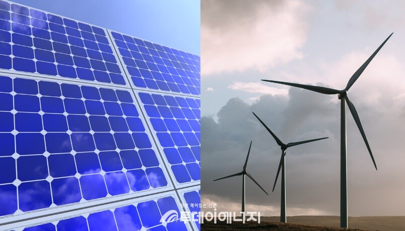 신재생 에너지 태양광과 풍력 이미지 /픽사베이