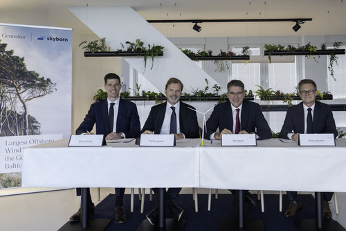 스카이본 리뉴어블스가 지멘스 가메사와 독일 발트해에 건설될 게네카(Gennaker) 해상풍력 프로젝트에 대한 대규모 터빈 공급 및 장기 서비스 계약을 체결했다. /스카이본 리뉴어블스 제공