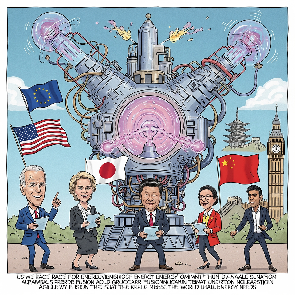 미국, EU, 일본, 중국, 영국 등 주요국이 핵융합 분야에 투자경쟁하는 희화