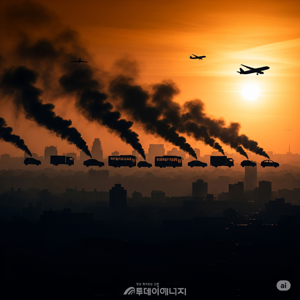 차량 온실가스 배출 이미지