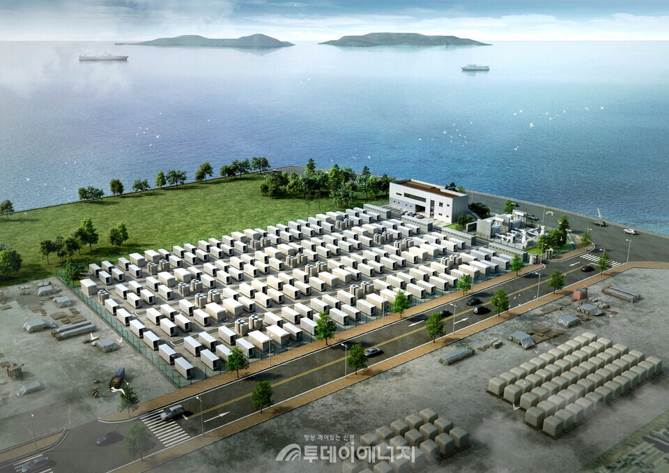 남부발전이 전력거래소가 주관하는 ‘2025년 제1차 ESS 중앙계약시장 경쟁입찰’에서 우선협상대상자로 선정된 3개의 사업 조감도(광양)/한국남부발전 제공